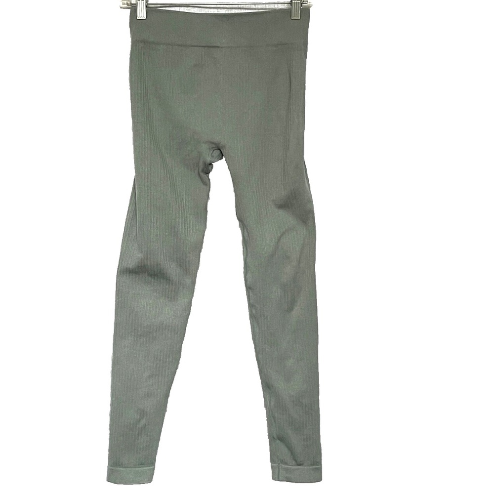 Bo+Tee Leggings Size M Green Super Skinny Slim Fit Elastic Waistband Stretch